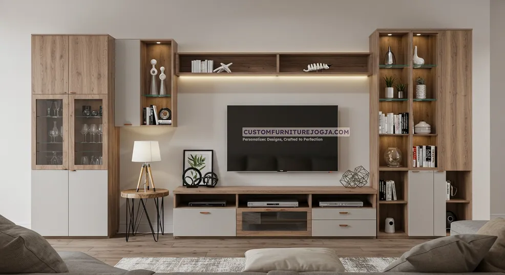 Jasa Pembuatan Cabinet Tv besar Jogja